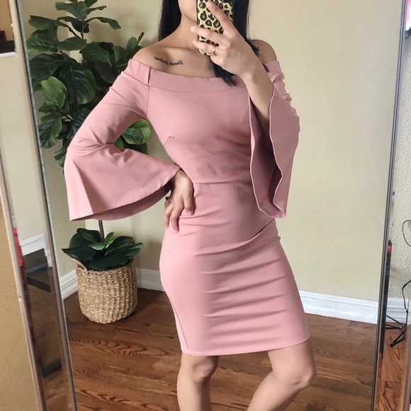 Off the shoulder mauve dress - Picture 2 of 3